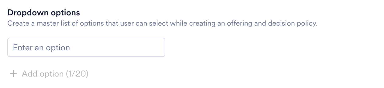 Dropdown Option