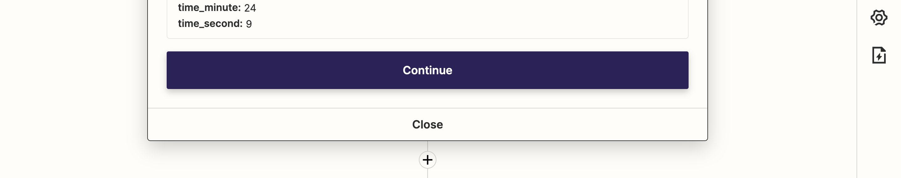Schedule by Zapier test trigger returning sample datetime data