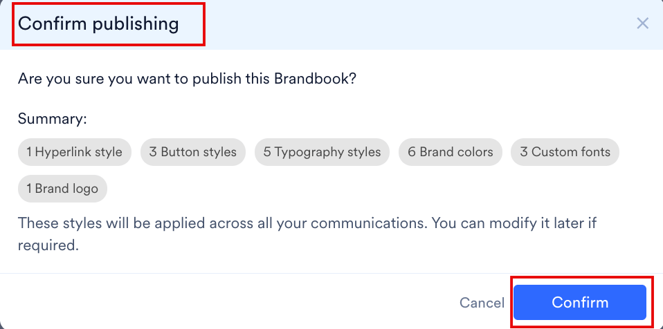 Confirm republishing