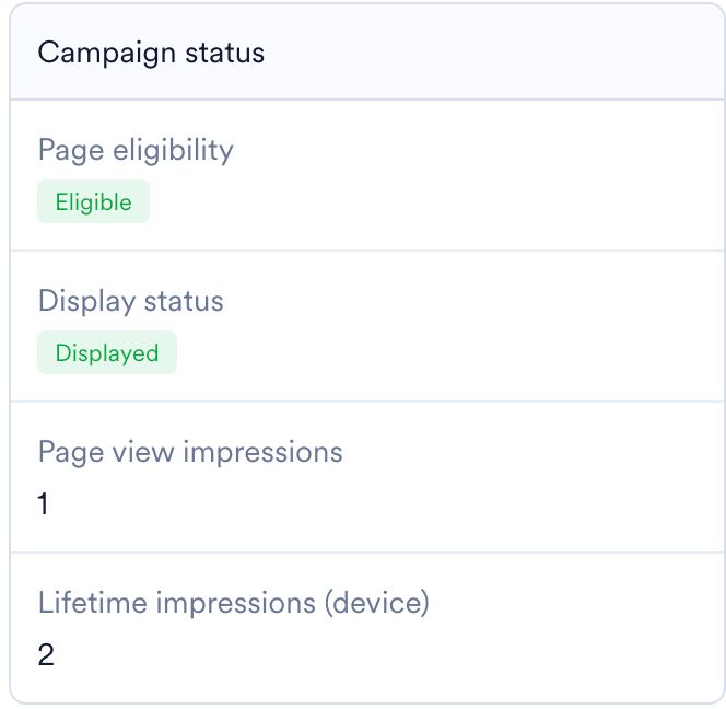 Campaign Status Campaign Status