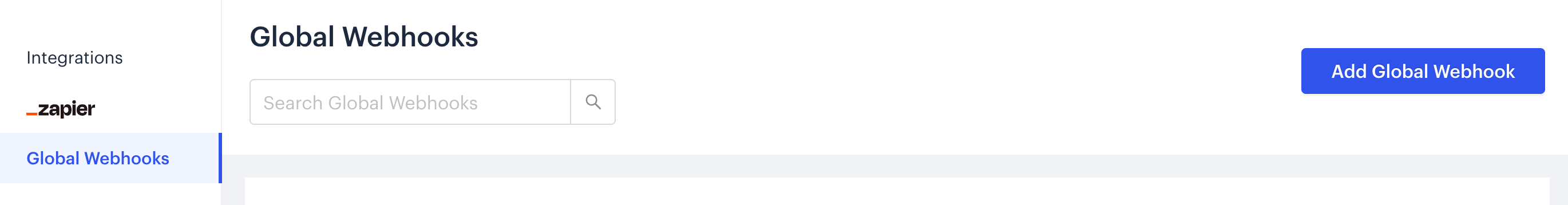 Swipe Pages dashboard with the Add Global Webhooks button highlighted