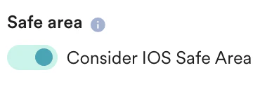 Screenshot showing iOS Safe Area setting