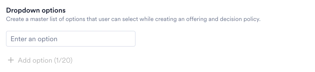 Dropdown Option