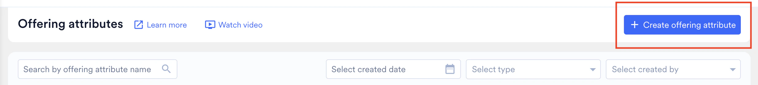 Add Offering Attribute