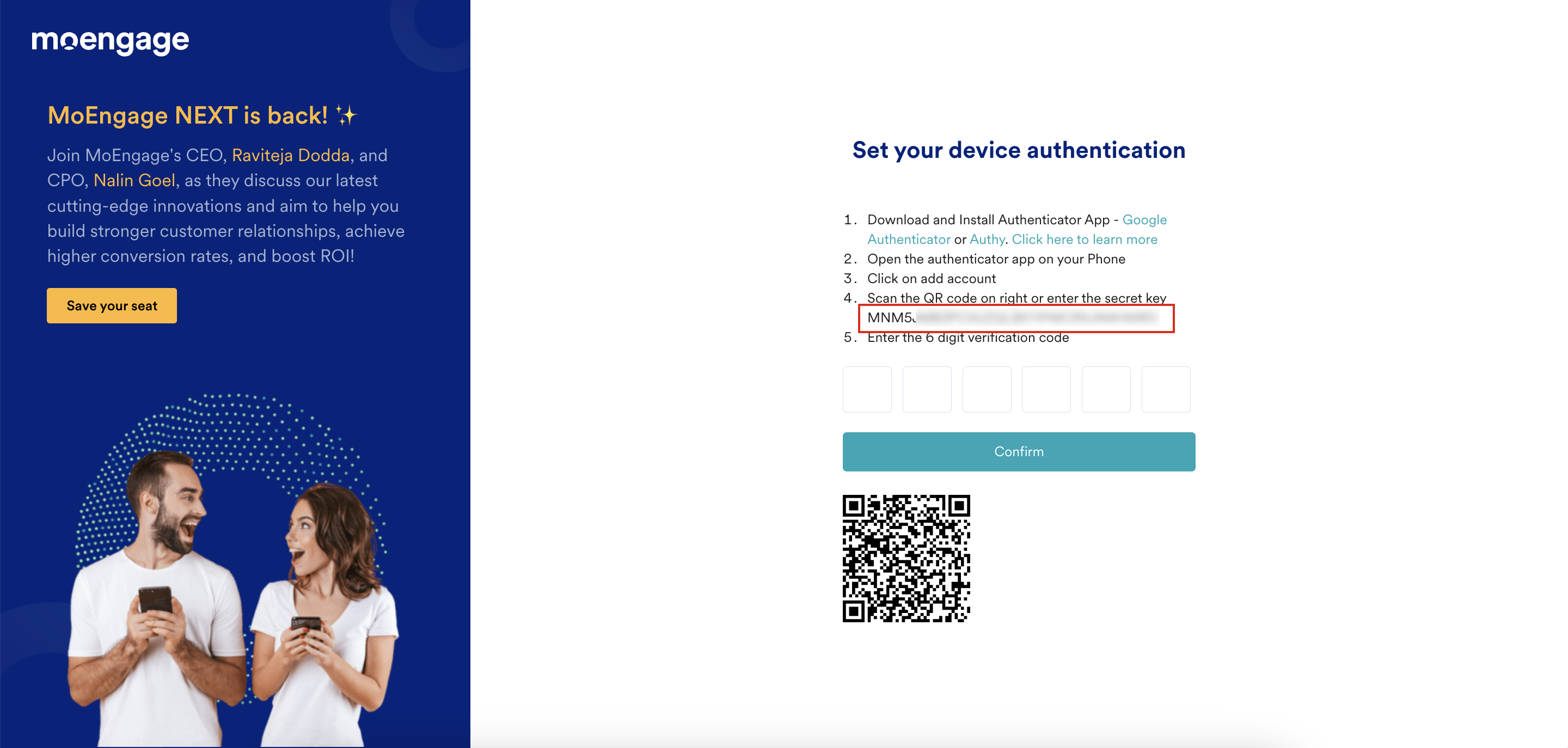 Setup Key Example