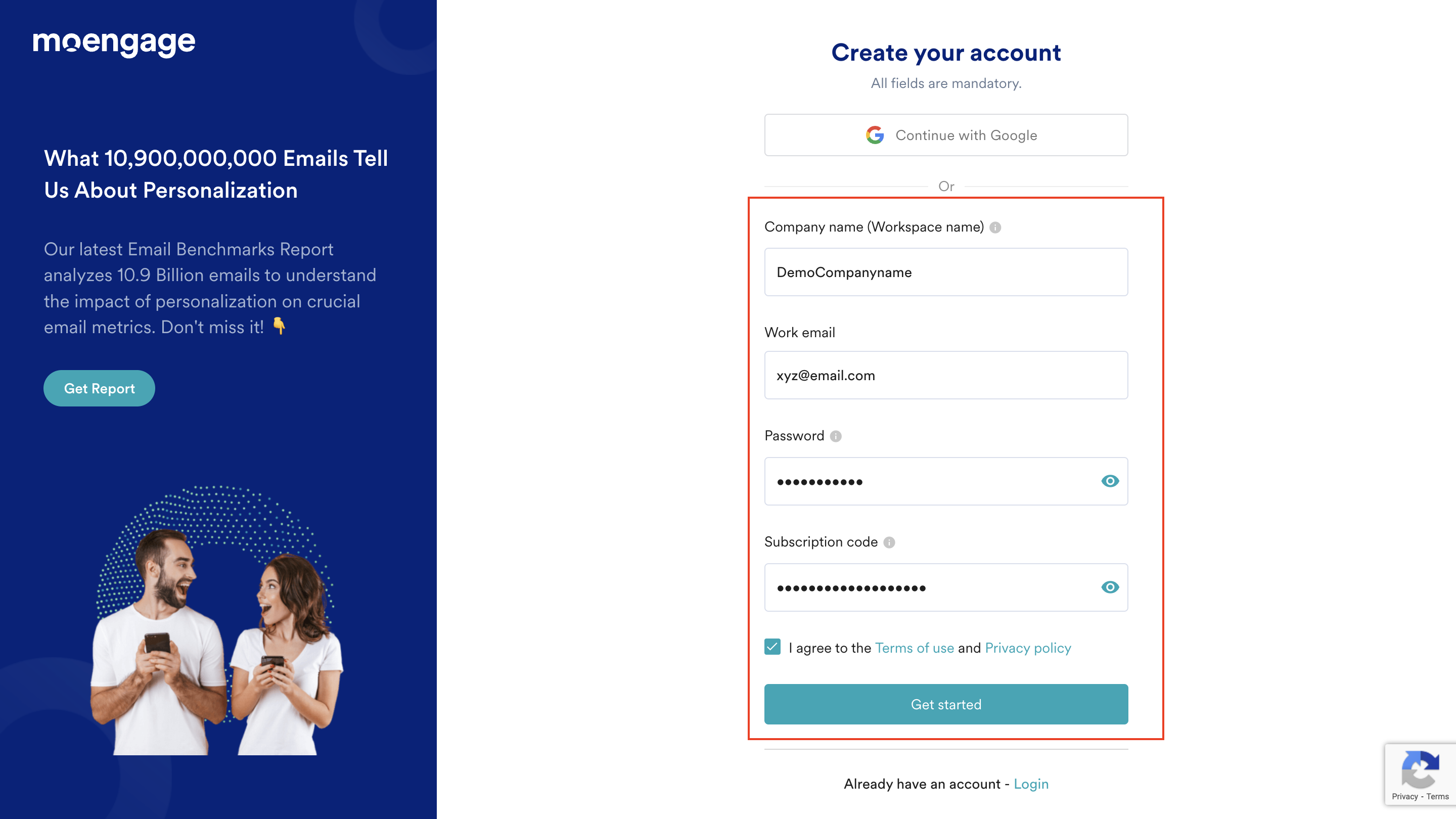 Sign Up with MoEngage or Create a New Account in MoEngage - MoEngage