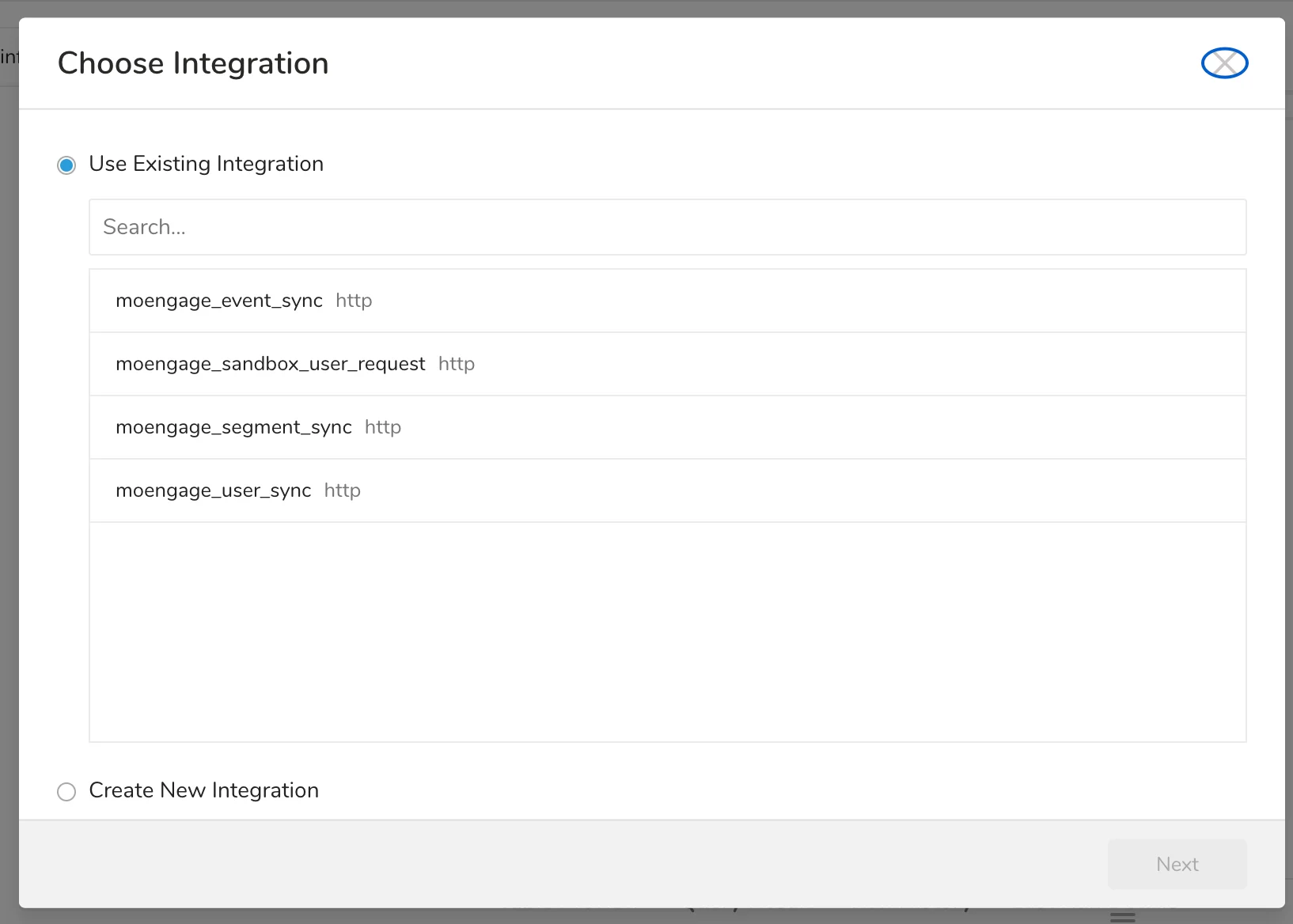 Treasure Data Export Results integration selection