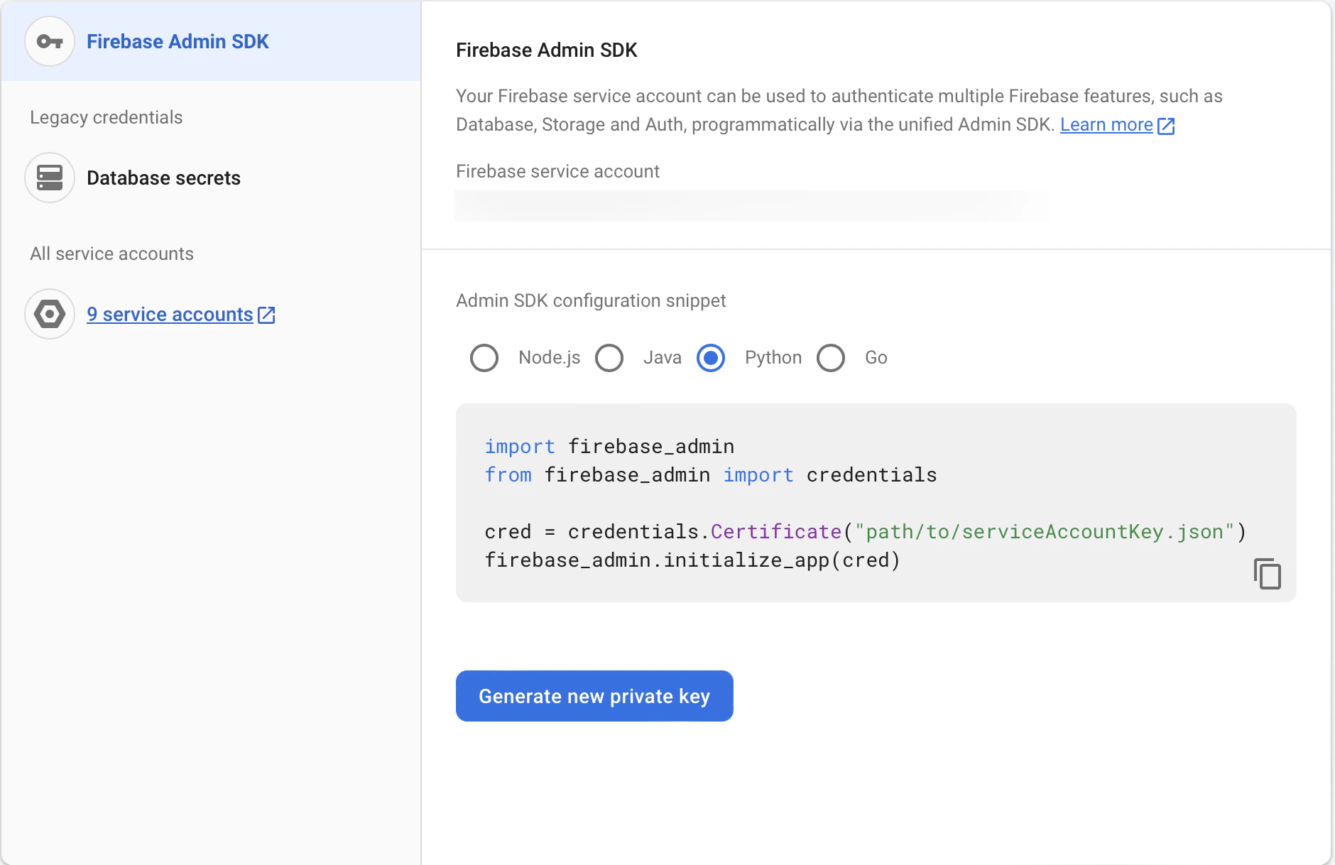 Firebase Admin SDK