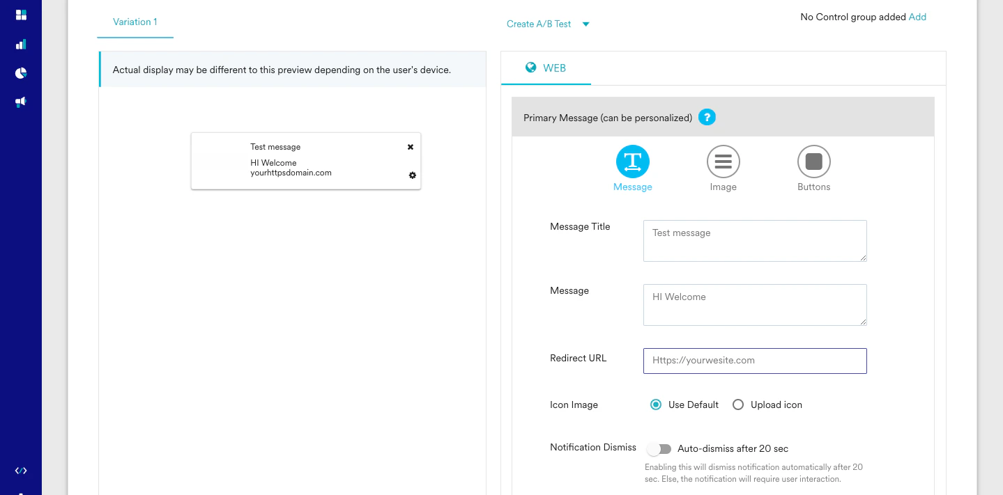 Notification Redirection