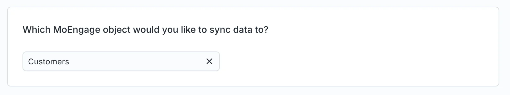Hightouch sync setup with Customers destination selected