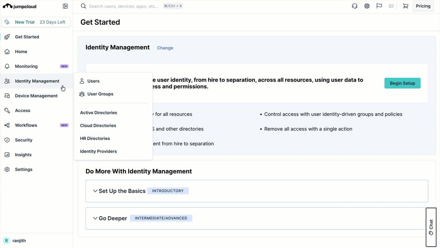 Create a user in JumpCloud