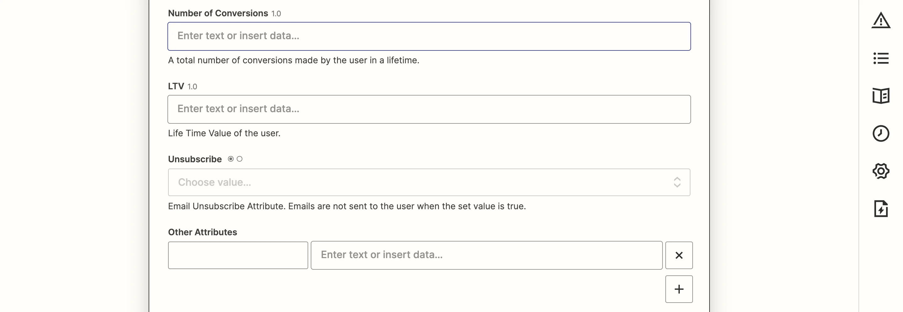 Additional fields in the MoEngage Create or Update User action