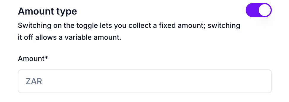 Amount Type Amount Type