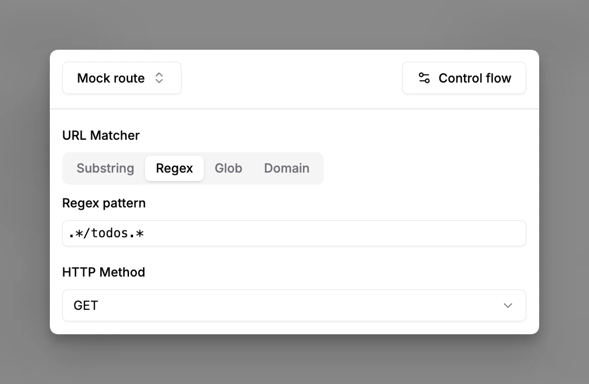 Request mocking editor
