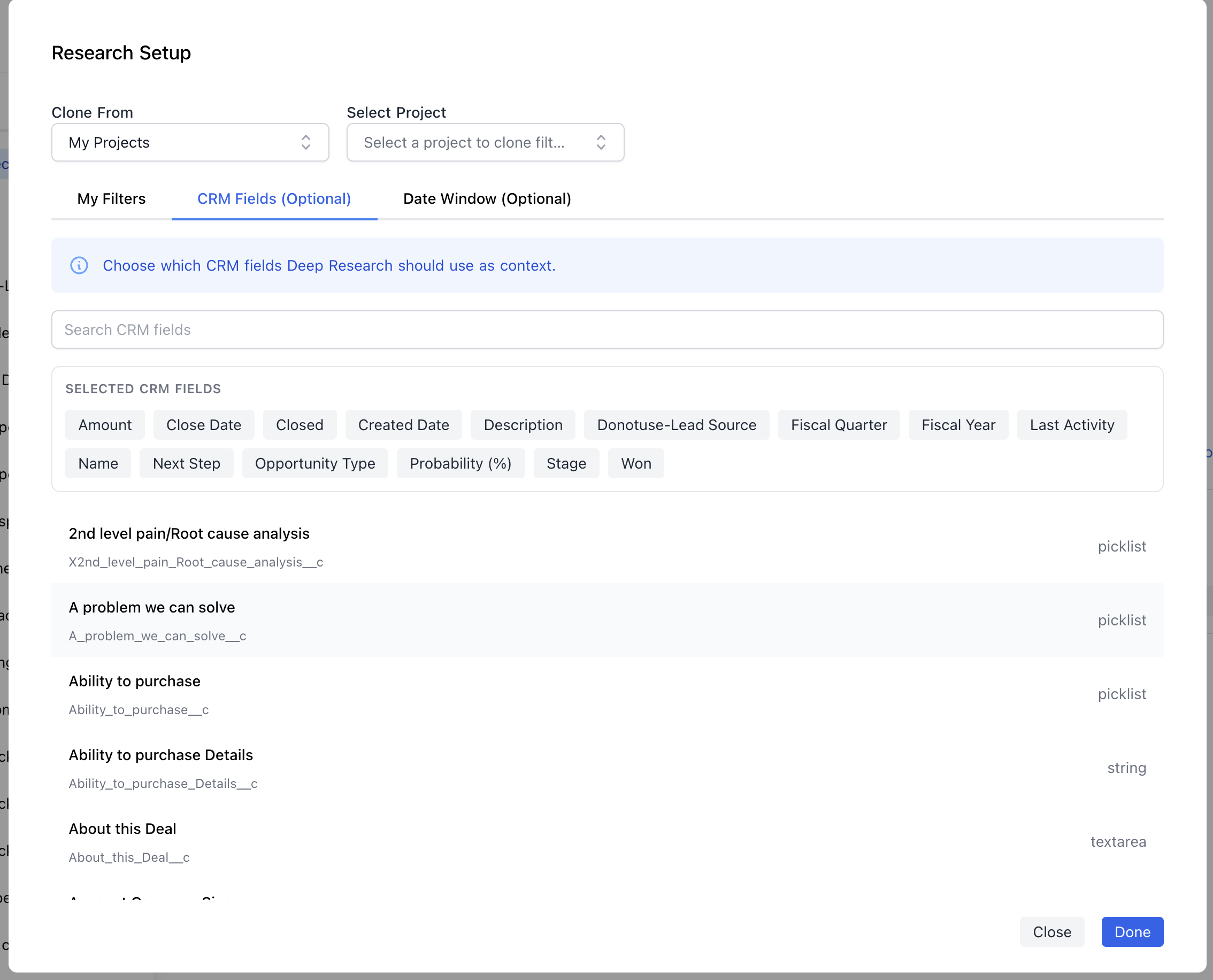 Adding CRM fields