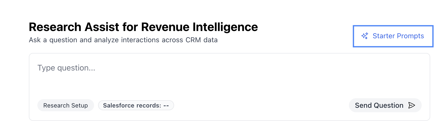 Starter prompt templates