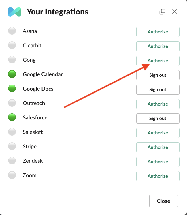 gong-authorize-integration