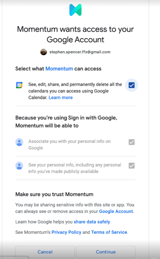google-momentum-access-permissions