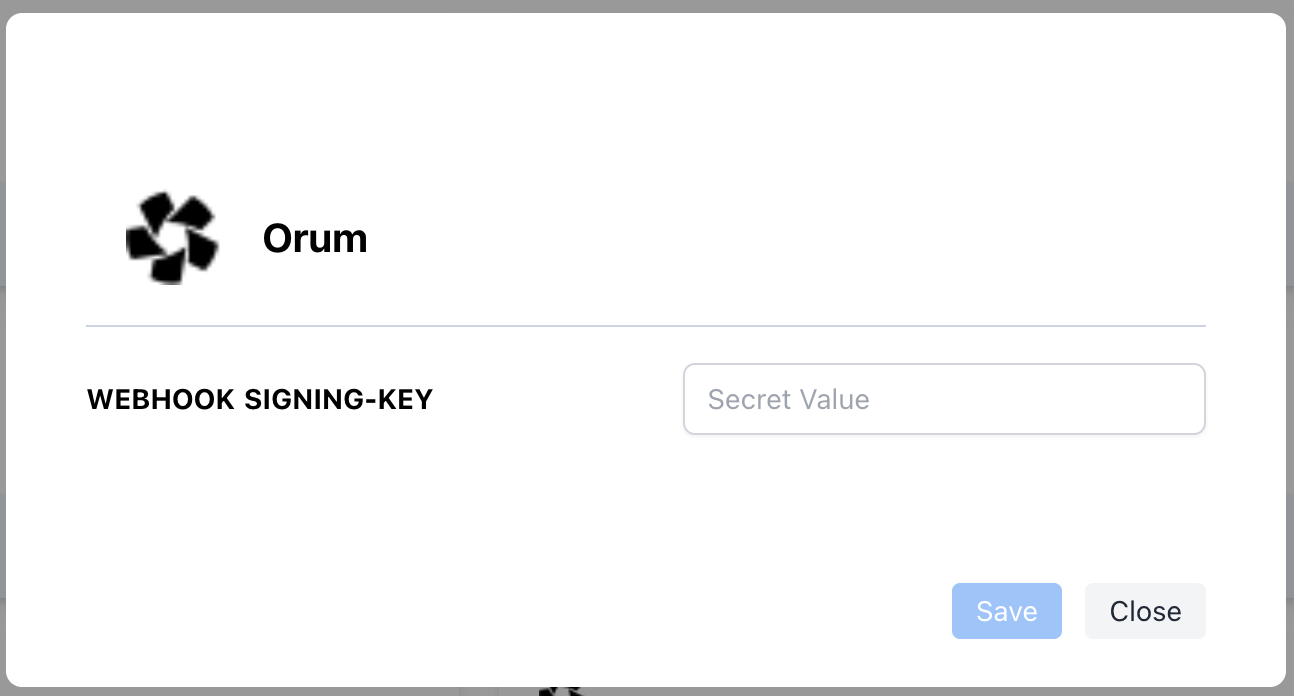 Orum Secret Key Configuration