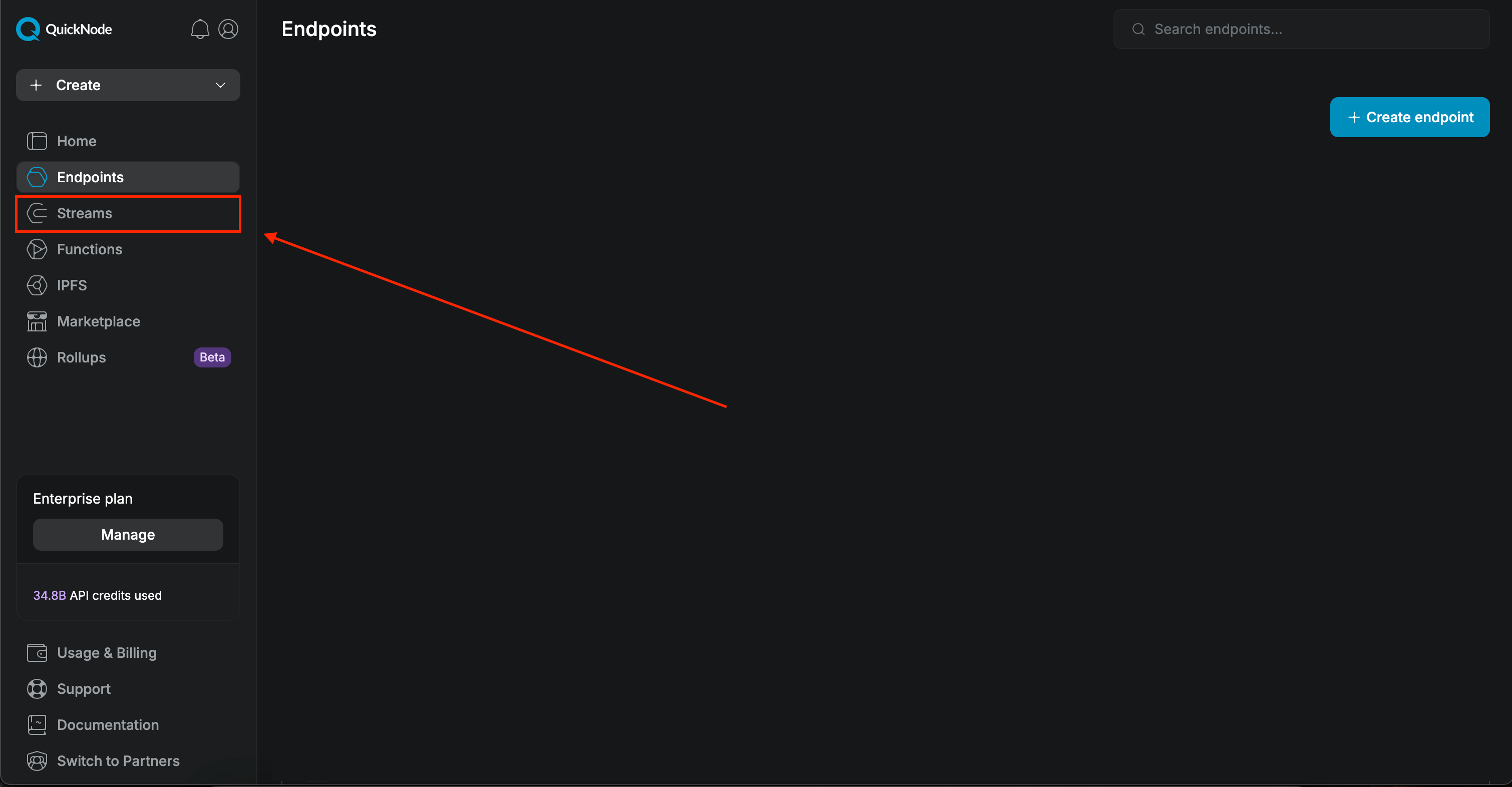QuickNode Dashboard