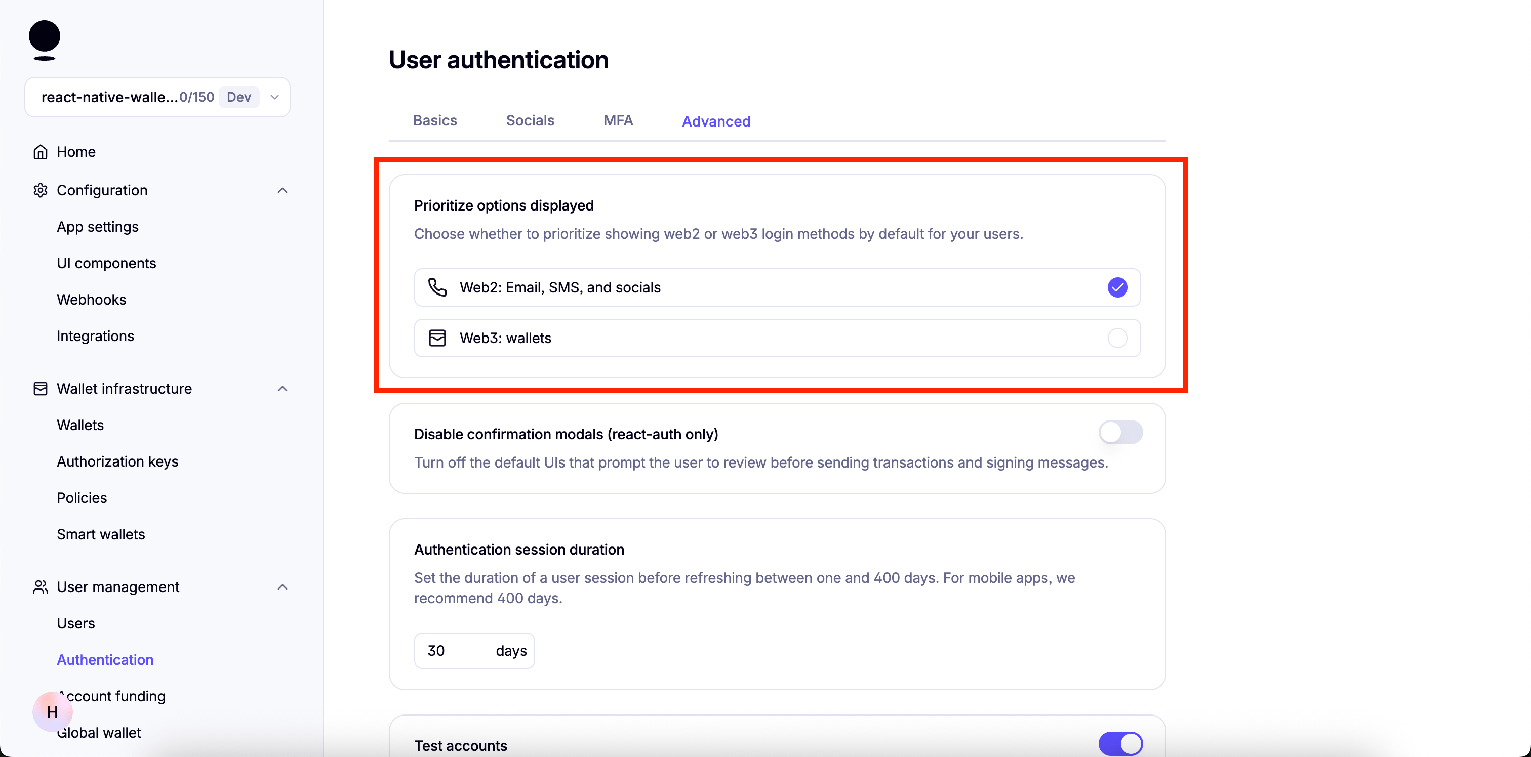 prioritize web2 methods