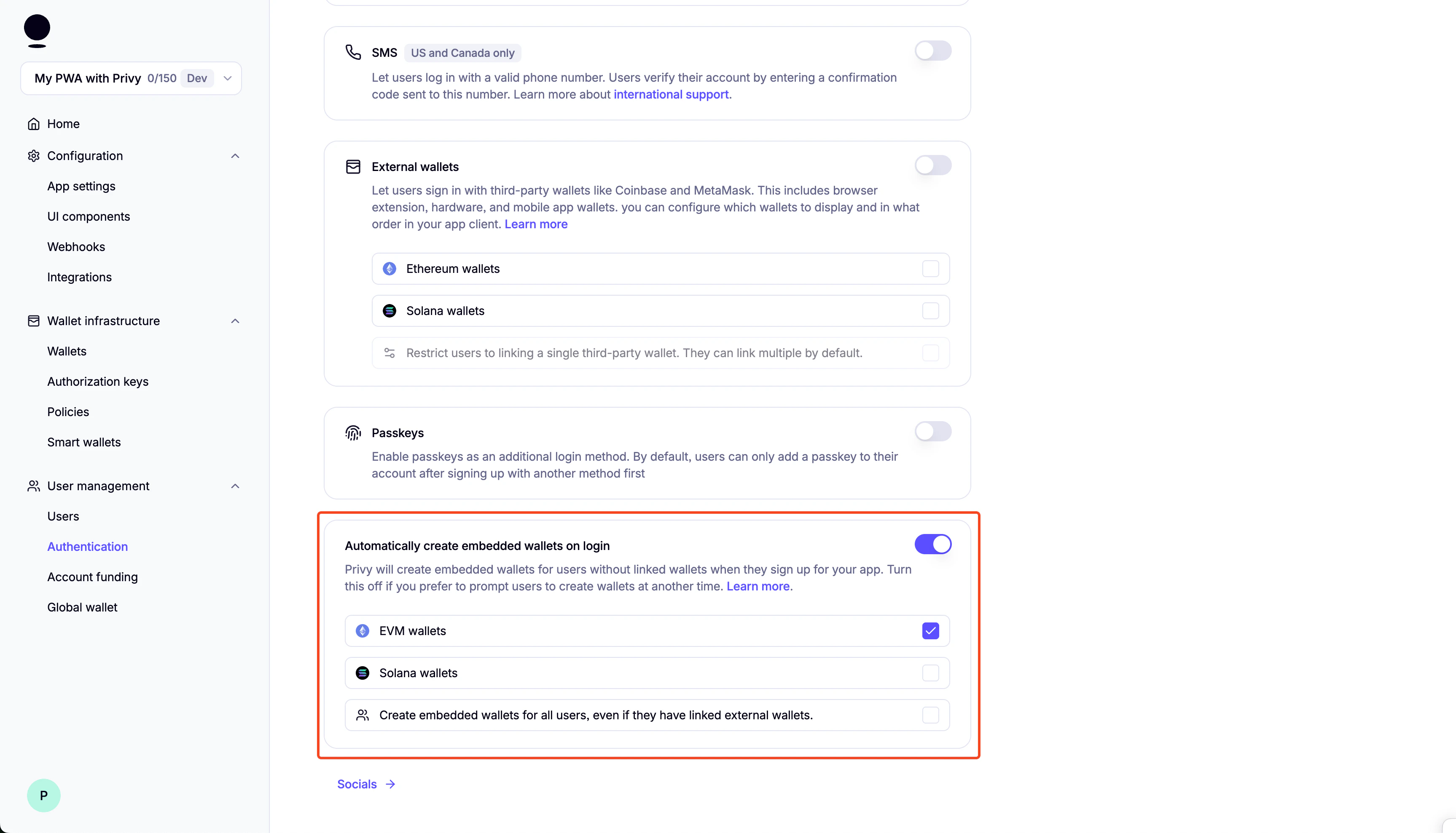 Create wallets automatically