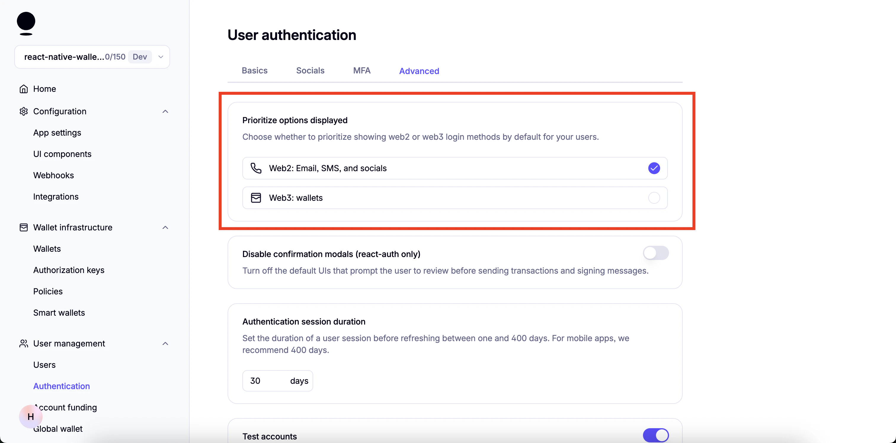 prioritize web2 methods