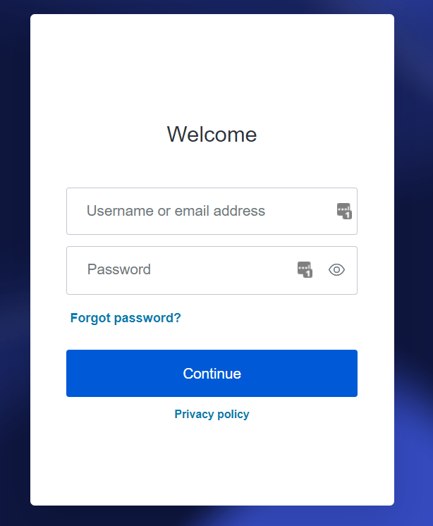 WithSecureログインページ