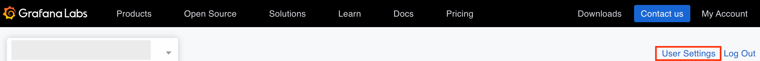 User Settings でユーザー名を確認