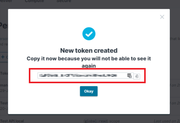 Token作成完了