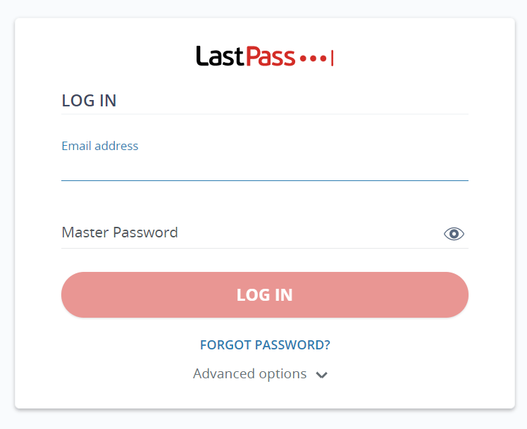 Lastpass ログインページ
