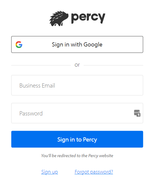 Percyログインページ
