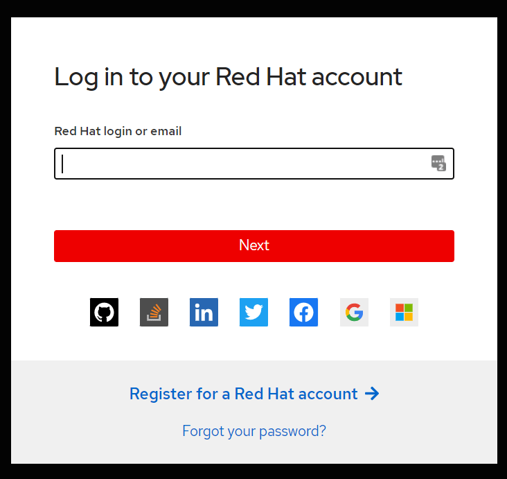 Quay login page