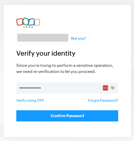Zoho API Console