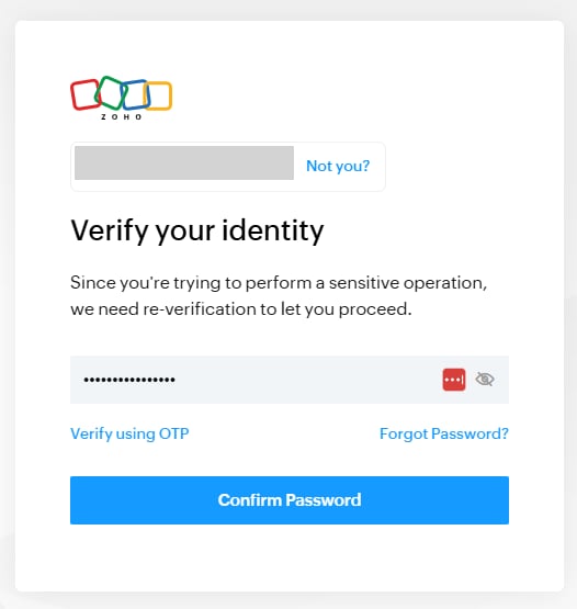 Zoho API Console