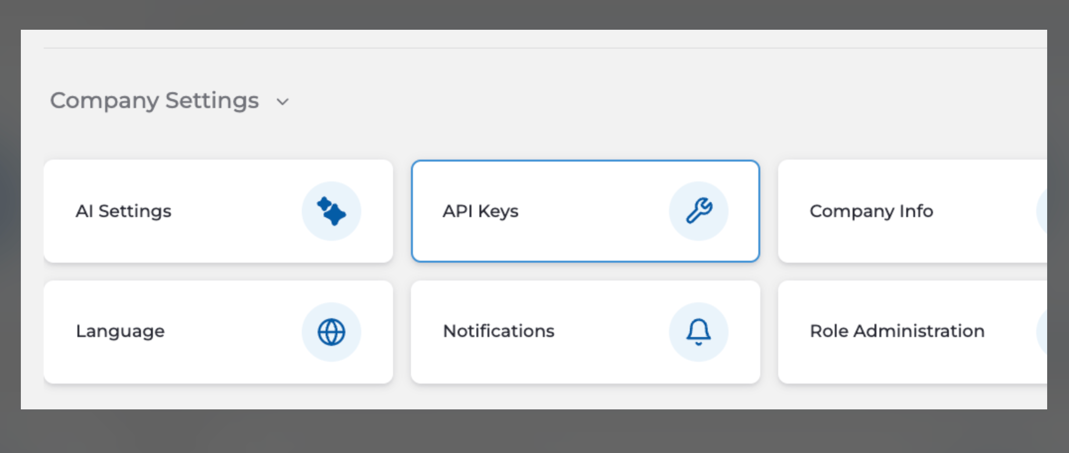 API Keys選択