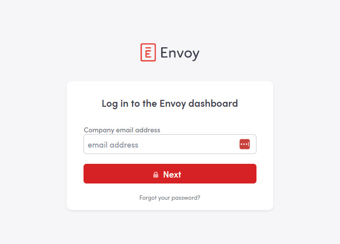 Envoyのログイン情報を入力