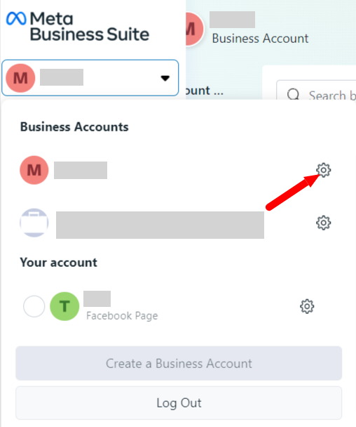 Business account切り替え