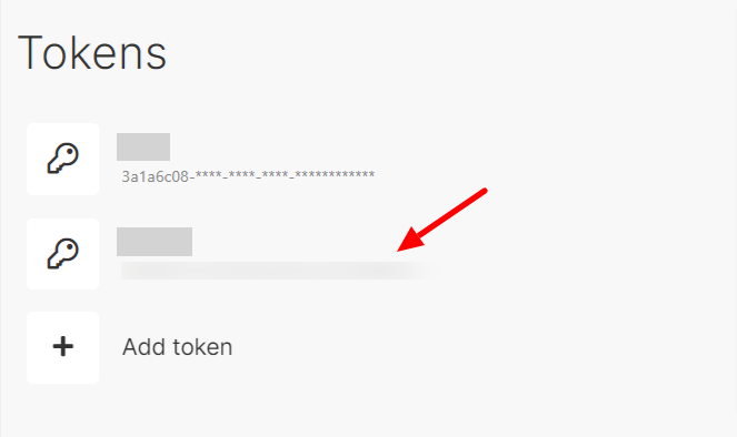 Token表示画面