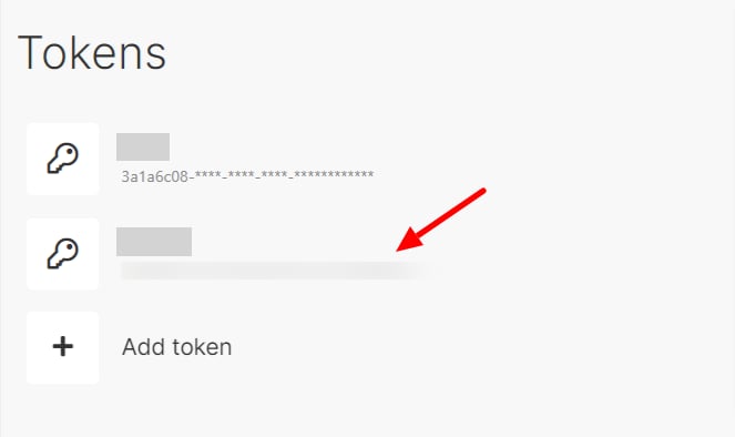Token表示画面