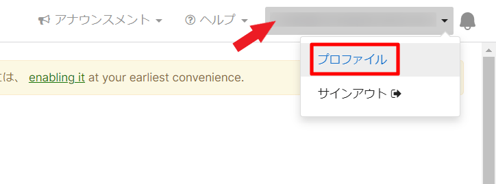 プロファイルへのアクセス