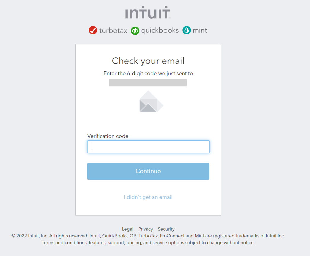 Code entry screen
