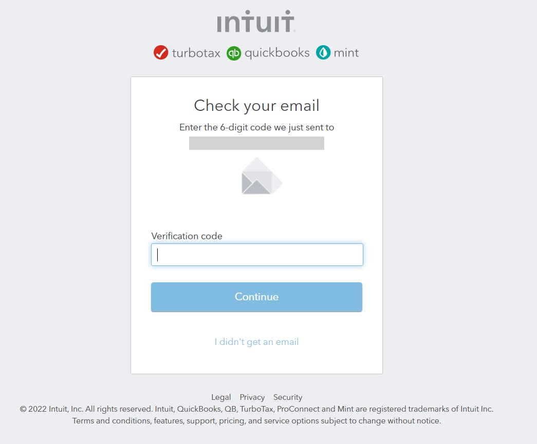 Code entry screen