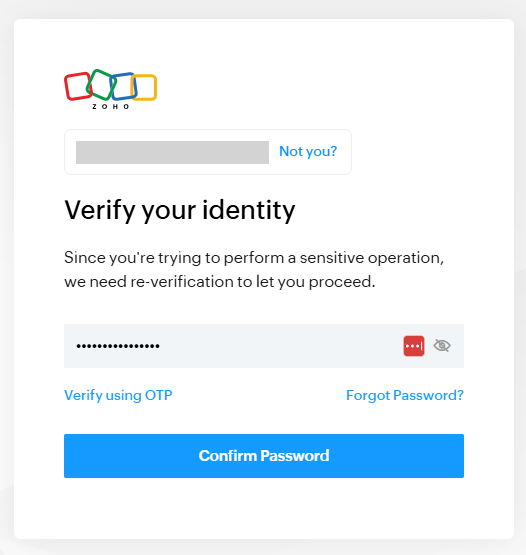 Zoho API Console