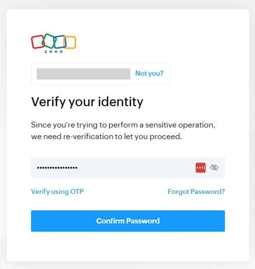 Zoho API Console
