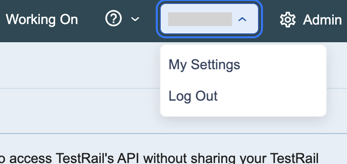 My Settings メニュー