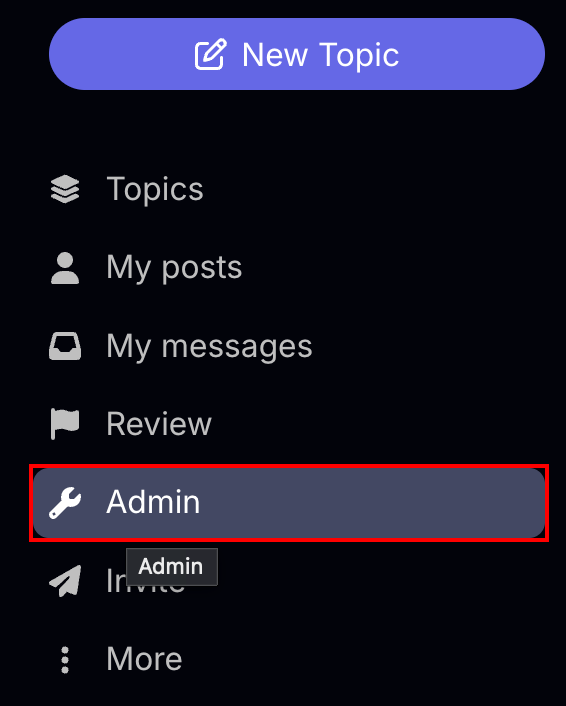 Sidebar menu