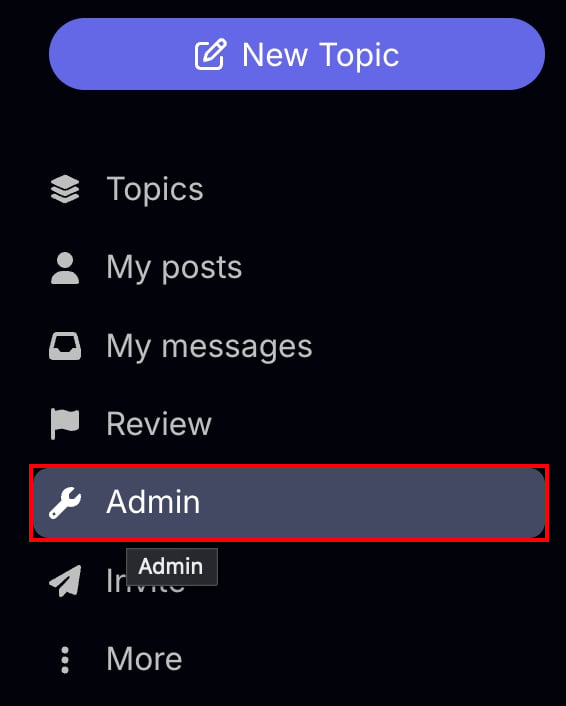 Sidebar menu
