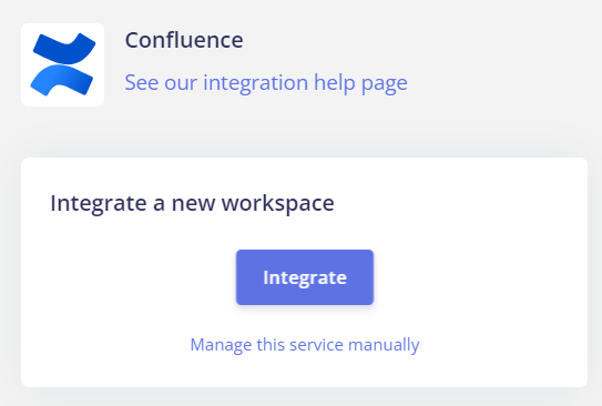 Integrate button