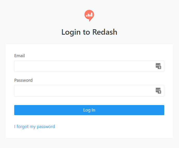 Redashログインページ